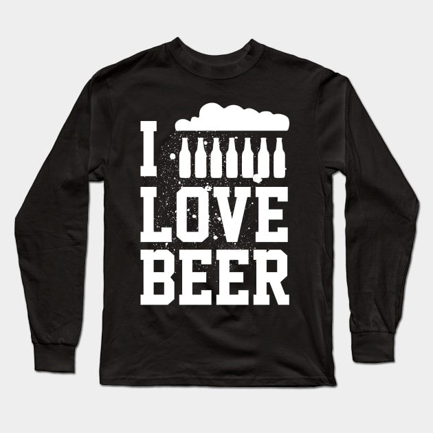 I Love Beer Long Sleeve T-Shirt by MZeeDesigns